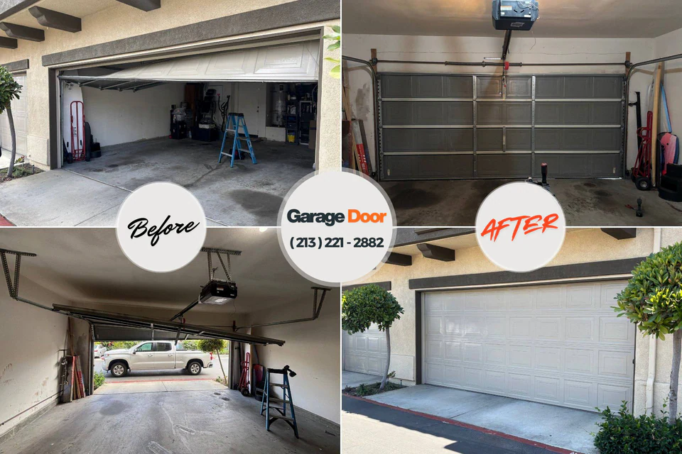 Before and after: garage door spring repair Coal Valley, IL